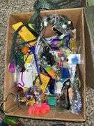 Storage containers of all types, shelving, crates, tables