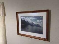 Amana walnut frame and print 33 x 25