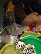 2 large totes of kids toys of all kinds and stuffies