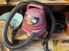Rope, water can, bird house, mini shop vac, chain, etc