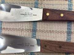 2 wood handled ice cream scoops