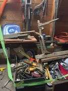 Tools etc as shown on right side of bench and wall