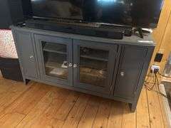 Matte painted entertainment center console