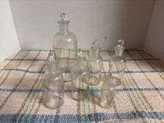 6 small apothecary bottles