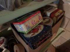 All on shelves includes all kinds of hardware, tools, tins, seal, tapes, etc BRING YOUR BOXES!!
