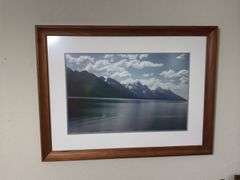 Amana walnut frame and print 33 x 25