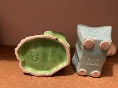 Three pieces of pottery-Shawnee, Red Wing and USA 1001