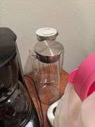 Elec tea kettle, coffee maker, glass and plastic containers