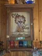 Coffee Time cupboard - coffee cups, spice tins, mugs