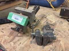 Two bench vices