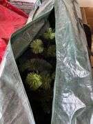2 artifical Christmas trees and decorator tree