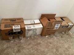 4 boxes of stemware Believe labels on boxes to be correct, pieces as shown