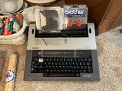 Brother typewriter, file cabinet, home decor items etc...