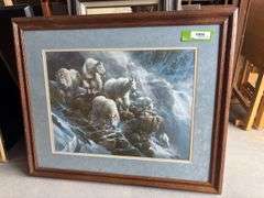 "Avalanche" Barbara Peets sheep print 33 x 27