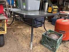 Glass top patio table