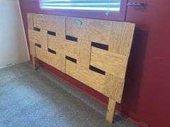 Queen sized wooden headboard
