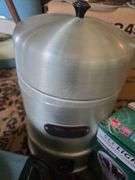 Chicago moisture tester, heat lamp, two metal signs, Farm Master pastuerizer