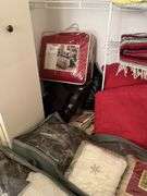 Decorator pillows, blankets throws,  bedding etc...