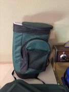 Three cooler bags-oval crockpot size, double wine bottle size and oval Pyrex size with dish and lid inside