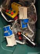 2 large totes of kids toys of all kinds and stuffies