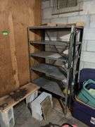 Two metal shelving units NO CONTENTS