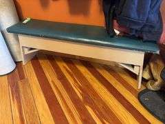 Wooden entry way bench
