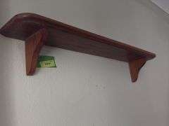 Amana walnut clock shelf w/ plate grooves 6 x 36