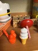 Fisher Price, wooden blocks, noise makers etc...