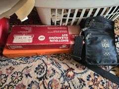 Dip nets, fishing pole, targets, shotgun cleaning kits, camo, etc