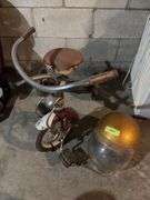 Tricycle and helmet to keep the little one safe!