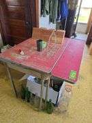 25 x 40 chrome leg kitchen table w/pull out leaves