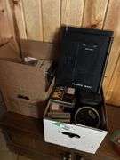 CD's and two rechargeable laptop desk work stations