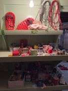 Three shelves of stuff, see photos