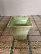 Opalscent whimsy bowl, slag glass vase and Mary Gregory vase
