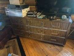 9 drawer dresser with silver accents