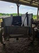 Wooden double box wagon on steel wheel gear 10.5' box
