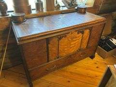 Beautiful waterfall style antique trunk