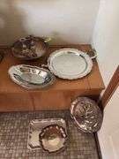 Silver plate serving items