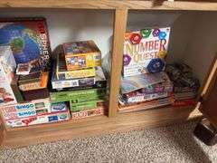 Cupboard full of games and puzzles