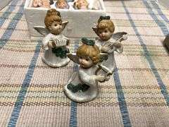 Home Interiors child nativity and angel figurines