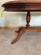 Amana walnut oval coffee table 21 x 44 x 18H