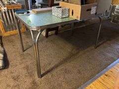 Chrome leg vintage table