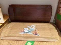 Hazel Ware Simplicity 8pc Buffett service, Anchor Hocking 8oz wheat snack set, 15 Haskelite trays