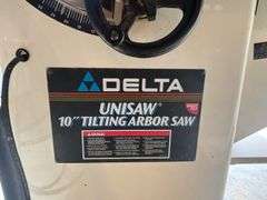 LATE ADDITION - Delta Unisaw 10” tilting arbor saw  - alternate location in north fork (pickup arrangements to be made with winner)