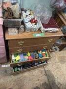 Small dresser, full of painting supplies