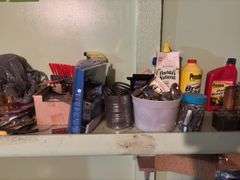 All on shelves includes all kinds of hardware, tools, tins, seal, tapes, etc BRING YOUR BOXES!!