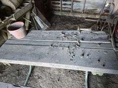 6' steel pipe leg picnic table