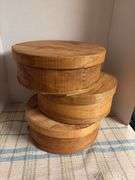 (3) 15" round shaker style boxes 5" deep