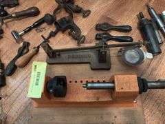 Variety of old, antique reloading tools