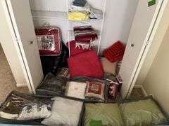 Decorator pillows, blankets throws,  bedding etc...